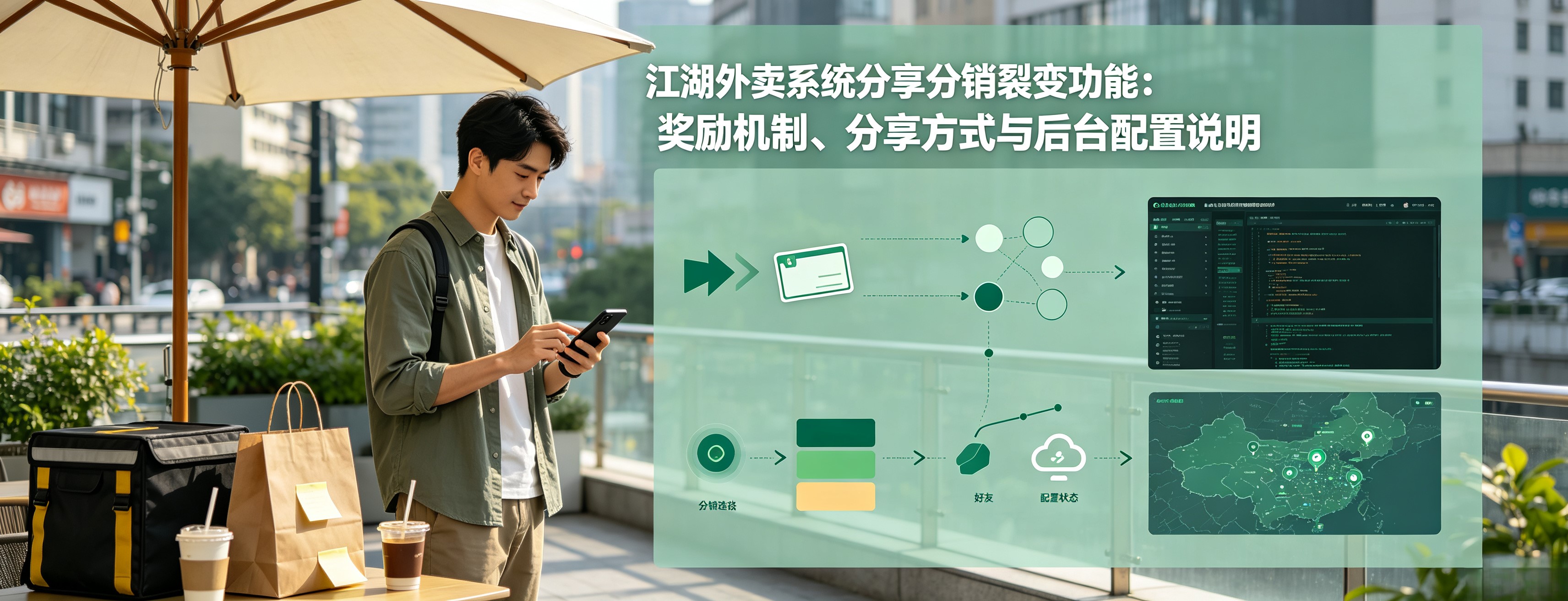 江湖外卖系统分享分销裂变功能:奖励机制、分享方式与后台配置说明